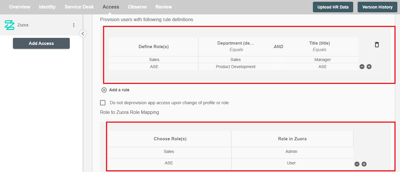 Zuora ScimManager Table1